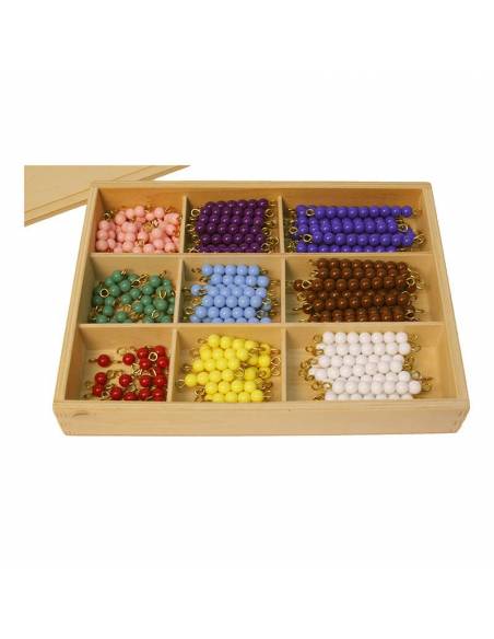 Caja de perlas de madera (20 uds) Montessori para todos Contar del 0 al 100