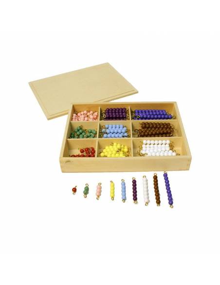 Caja de perlas de madera (20 uds) Montessori para todos Contar del 0 al 100