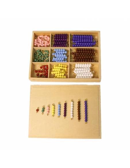 Caja de perlas de madera (20 uds) Montessori para todos Contar del 0 al 100