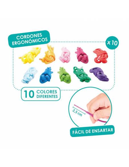 10 cordones ergonómicos para coser y enlazar Akros Destrezas y autonomía