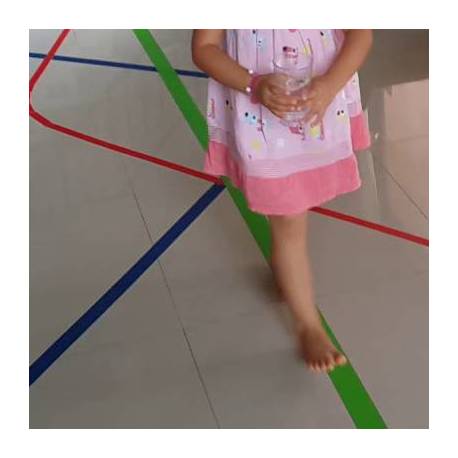 Caminar por la línea Montessori AMARILLO  Bandejas y alfombras