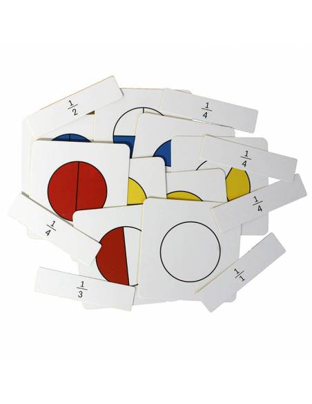 Tarjetas para los bolos de fracciones Montessori para todos Geometría y Álgebra