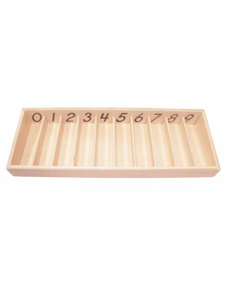 Caja de husos (vacía) Montessori para todos Contar del 0 al 100
