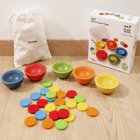 Tazas ordena y cuenta