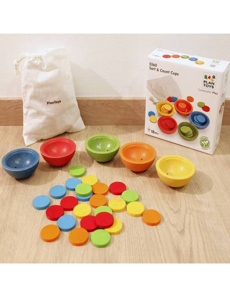 Tazas ordena y cuenta