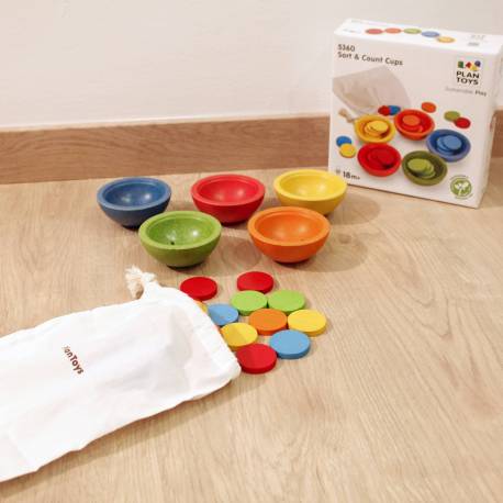 Tazas ordena y cuenta