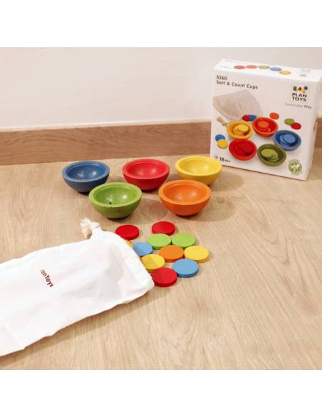 Tazas ordena y cuenta