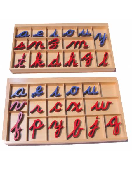 Abecedario móvil en cursiva