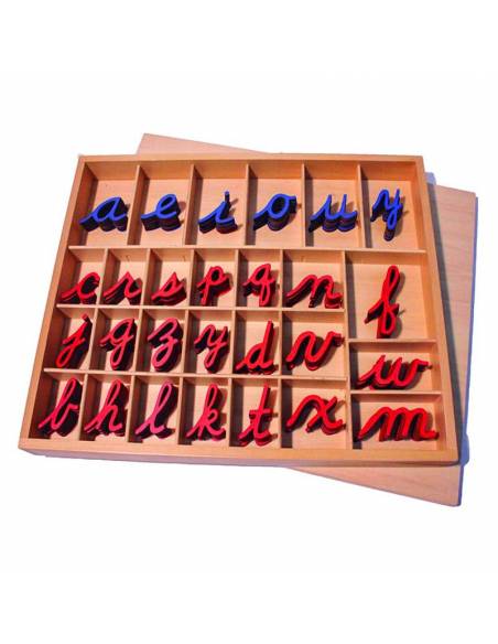 Abecedario móvil en cursiva