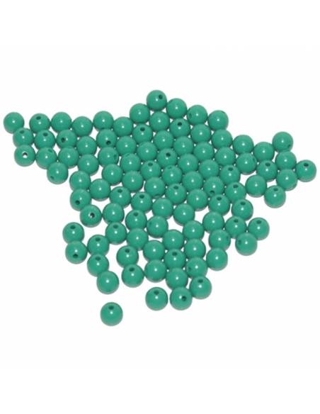 Cuentas de plástico color verdes (100 uds)  Perlas y Repuestos