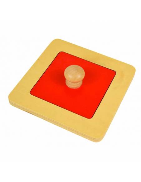 Cuadrado - Puzzle individual rojo Montessori para todos De 1 a 3 años