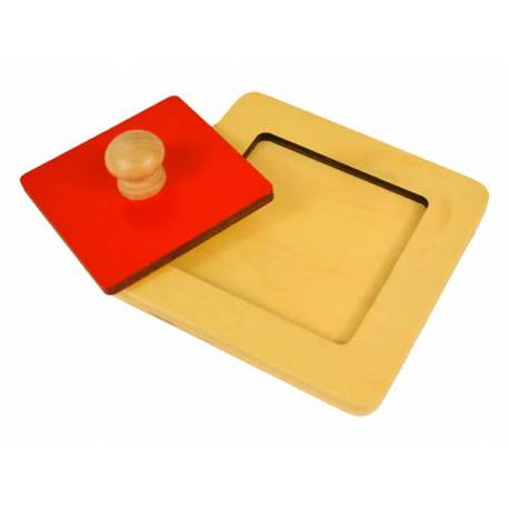 Cuadrado - Puzzle individual rojo Montessori para todos De 1 a 3 años 2