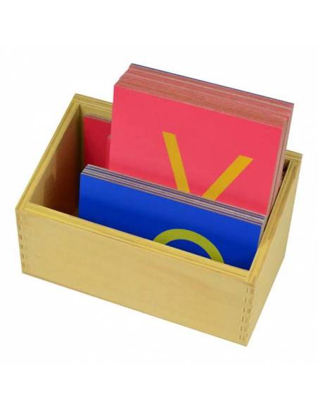 Letras de lija minúsculas IMPRENTA con caja