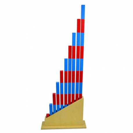Barras rojas y azules PREMIUM Montessori para todos Contar del 0 al 100