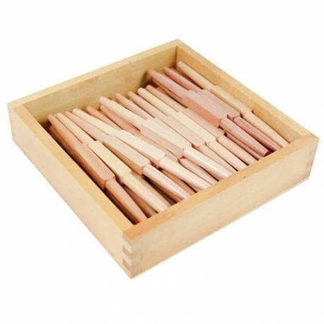 45 husos en caja de madera Montessori para todos Contar del 0 al 100