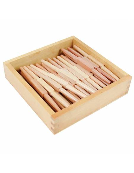 45 husos en caja de madera Montessori para todos Contar del 0 al 100