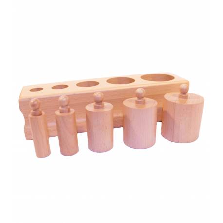 Cilindros con botón cortos NIDO Montessori para todos Sensorial