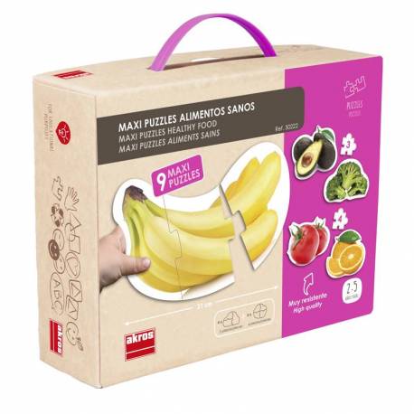 Maxi puzzles alimentos sanos Akros De 1 a 3 años
