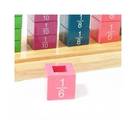 Fracciones verticales madera Montessori para todos Fracciones 2