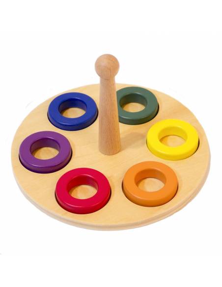 Apilable con discos de Colores Montessori para todos Bebés