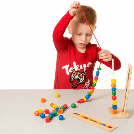 Sort the beads - Clasificador formas y colores Toys for life Aprender a Contar 2