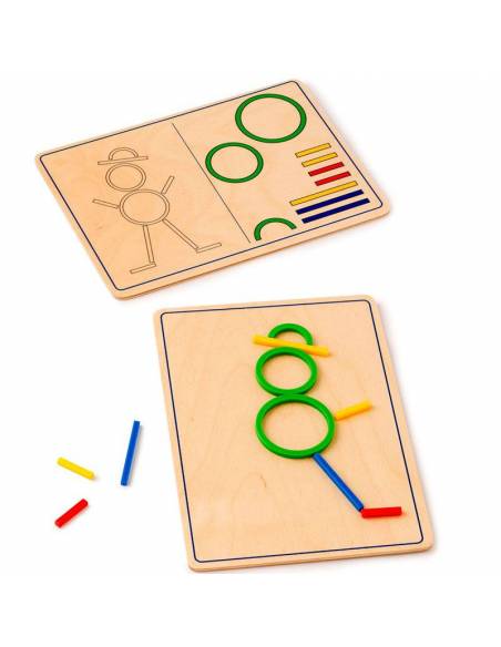 Anelli e bastoncini - Crea figure di colore