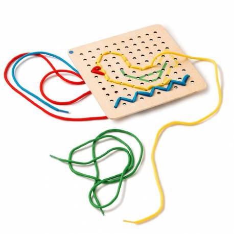Look and lace - Crea diseños en tabla perforada Toys for life Razonamiento lógico