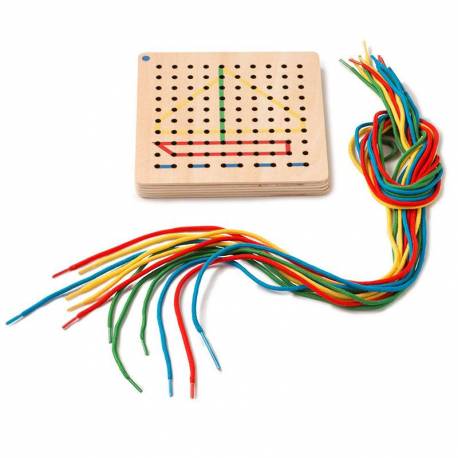 Look and lace - Crea diseños en tabla perforada Toys for life Razonamiento lógico