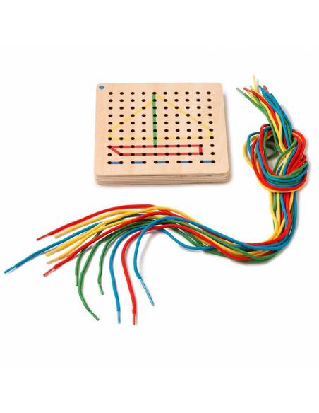 Look and lace - Crea diseños en tabla perforada Toys for life Razonamiento lógico