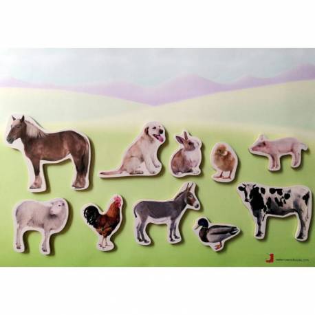 Magneti di bambù - Animali da fattoria