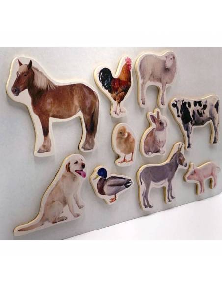 Magneti di bambù - Animali da fattoria