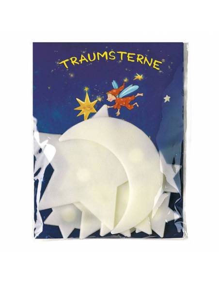 Luna fluorescente adesiva e stelle