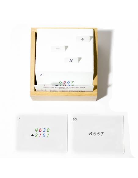 Tarjetas de actividades - Juego de estampas (EN) Nienhuis Tarjetas Montessori