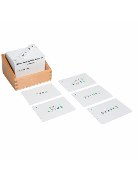 Tarjetas de actividades - Material Dorado (EN) Nienhuis Tarjetas Montessori