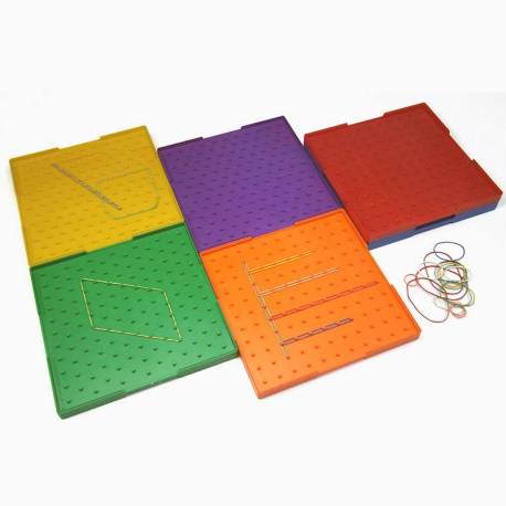 Pack 6 Geoplanos (Ortométrico - Isométrico) 23x23 Wissner Geometría