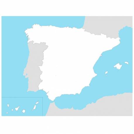 Mapa de España en lona 65 x 50