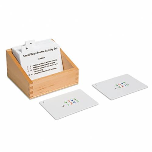 Tarjetas de actividades - Ábaco pequeño Nienhuis Tarjetas Montessori
