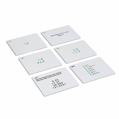 Tarjetas de actividades - Fracciones con decimales (EN) Nienhuis Tarjetas Montessori 2