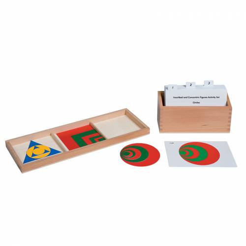 Tarjetas de actividades - Figuras geométricas superpuestas (EN) Nienhuis Tarjetas Montessori