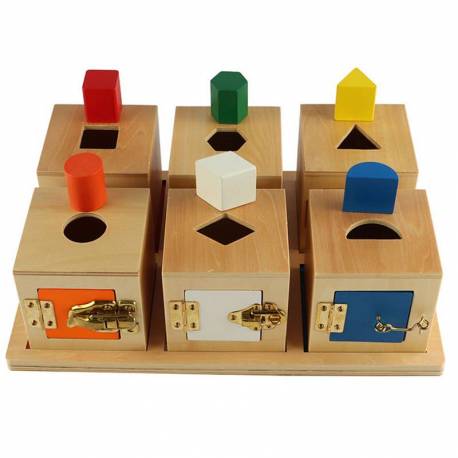 Banda con 6 scatole di serrature e forme 2