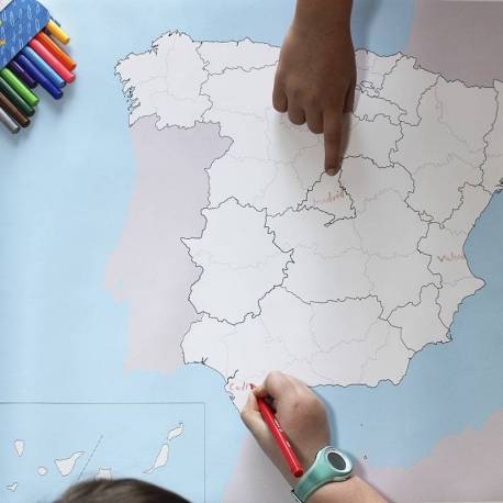 Mapa Político de España en lona 65 x 50 Made in Spain Mapas de España