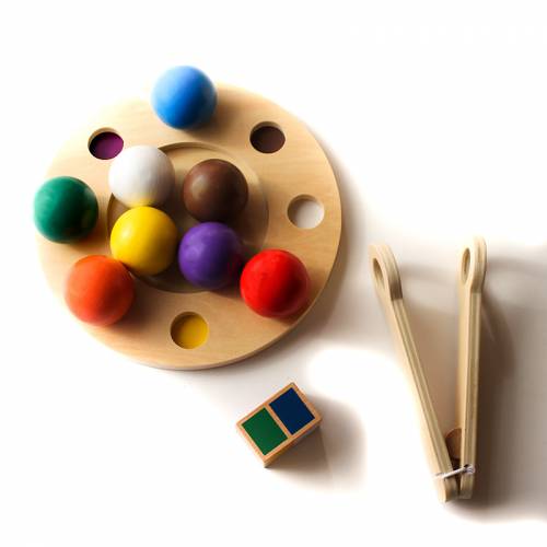 Bolas en equilibrio - arcoiris Montessori para todos De 1 a 3 años