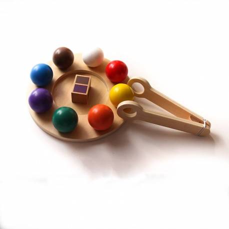 Bolas en equilibrio - arcoiris Montessori para todos De 1 a 3 años