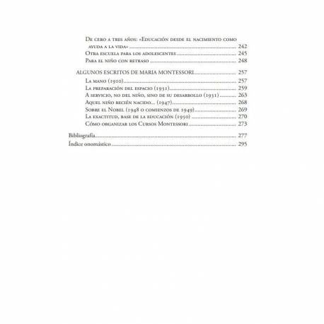 María Montessori, una historia actual  Bibliografía de María Montessori