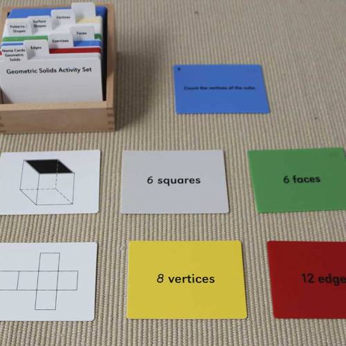Tarjetas de actividades - Sólidos Geométricos (EN) Nienhuis Tarjetas Montessori