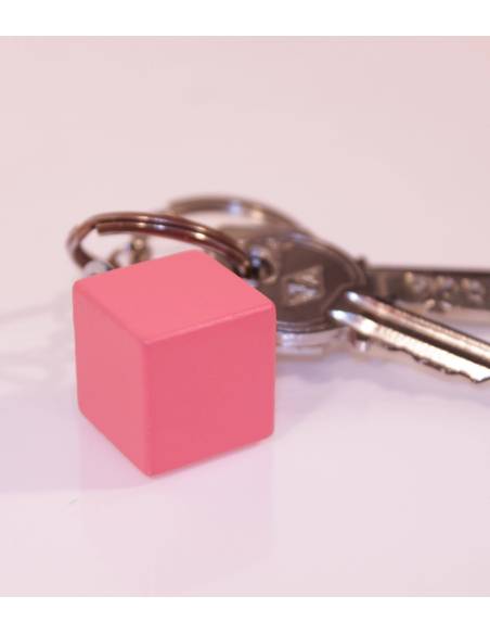 Llavero Cubo Torre Rosa