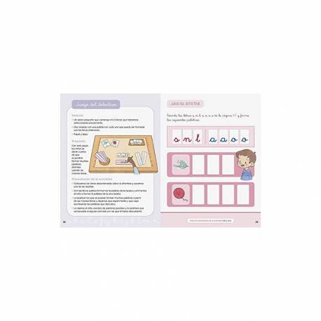 Aprendo a leer con Montessori Vol2 | Serie rosa Montessori  Cuadernos Montessori para niños