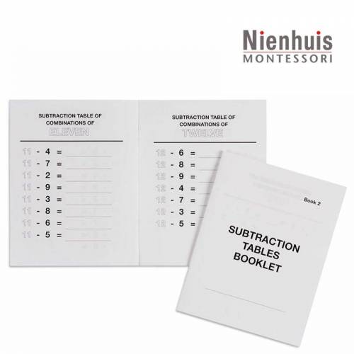 Tavole di libri di sottrazioni: 2