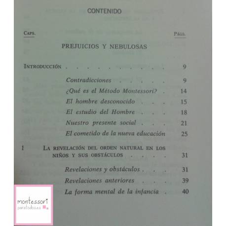 Formación del hombre - María Montessori 2