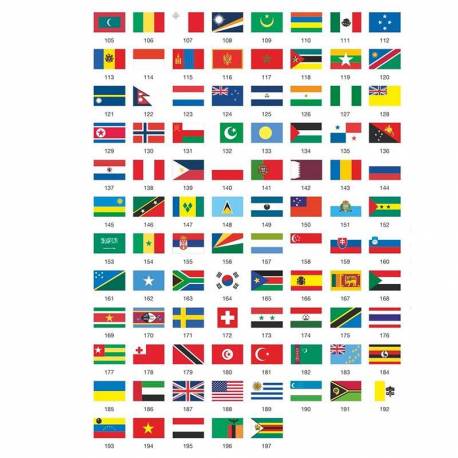 Poster adesivo grande - Bandiere del mondo